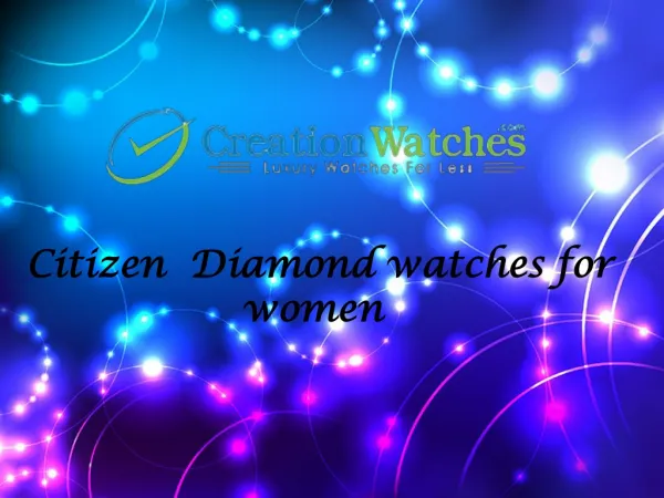 Citizen Diamond Watches for women
