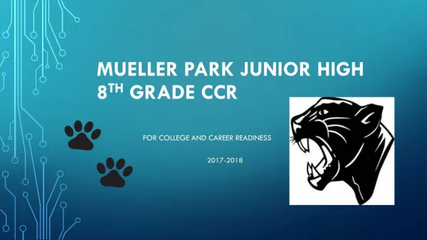 Mueller Park junior high 8 th Grade CCR