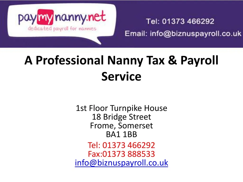 a professional nanny tax payroll service