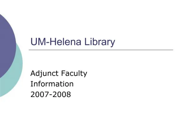 UM-Helena Library