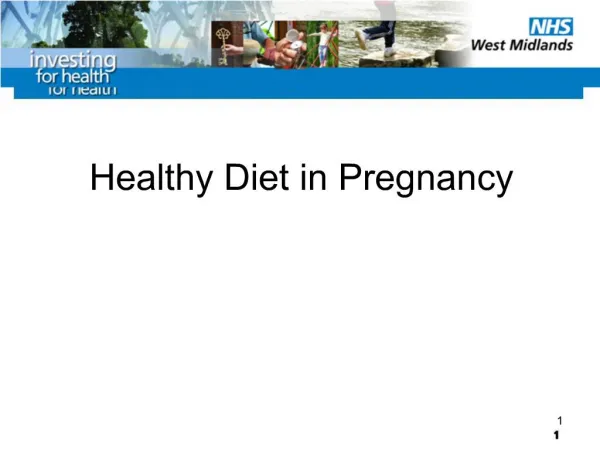 Healthy Diet in Pregnancy