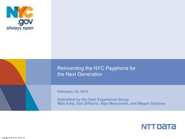 NTT Data - Reinventing Payphones