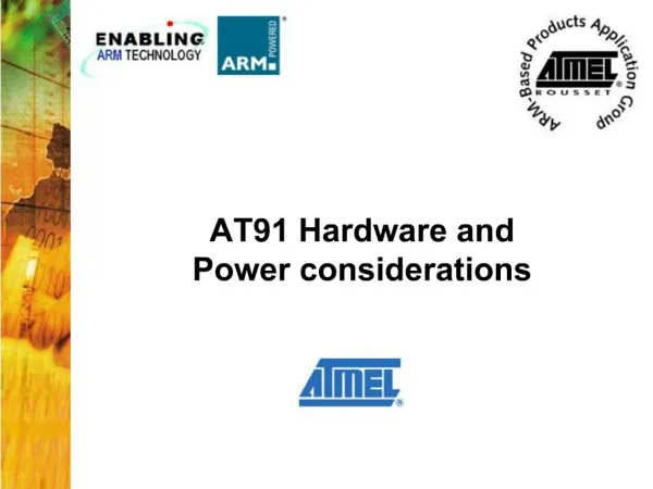 AT91 Hardware and Power considerations