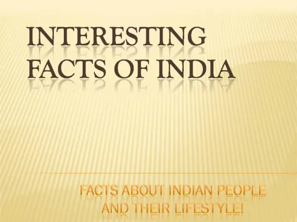 Interesting facts of India