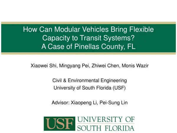 Xiaowei Shi, Mingyang Pei, Zhiwei Chen, Monis Wazir Civil &amp; Environmental Engineering