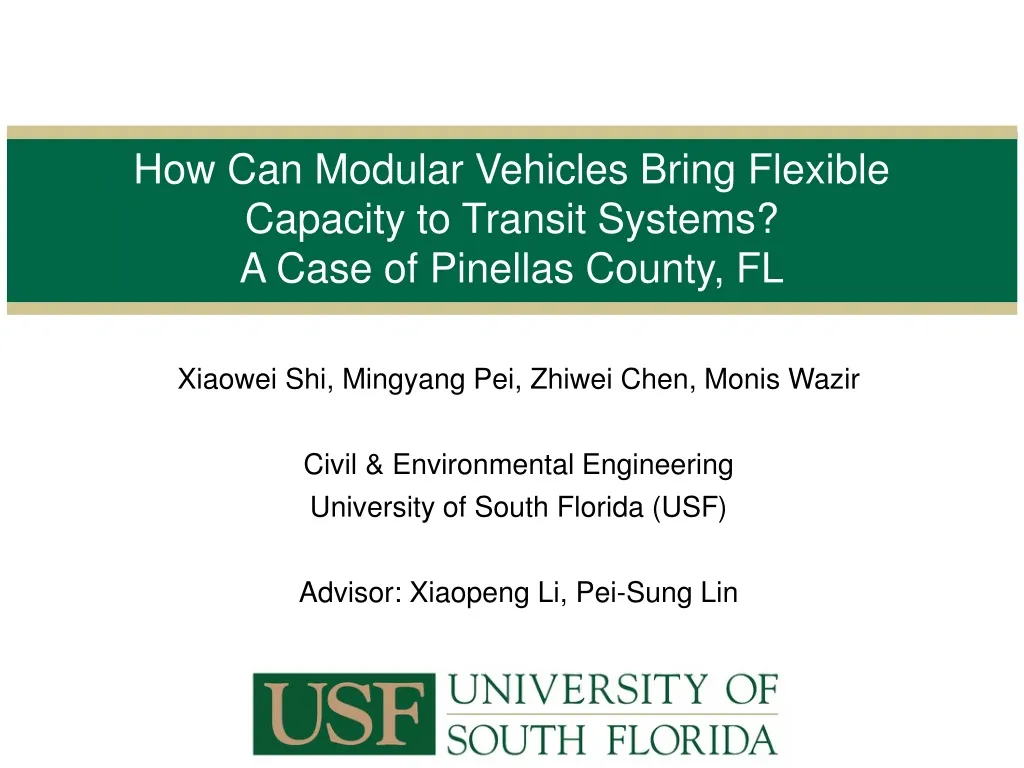 how can modular vehicles bring flexible capacity to transit systems a case of pinellas county fl