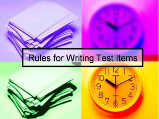 Rules for Writing Test Items - slide 1