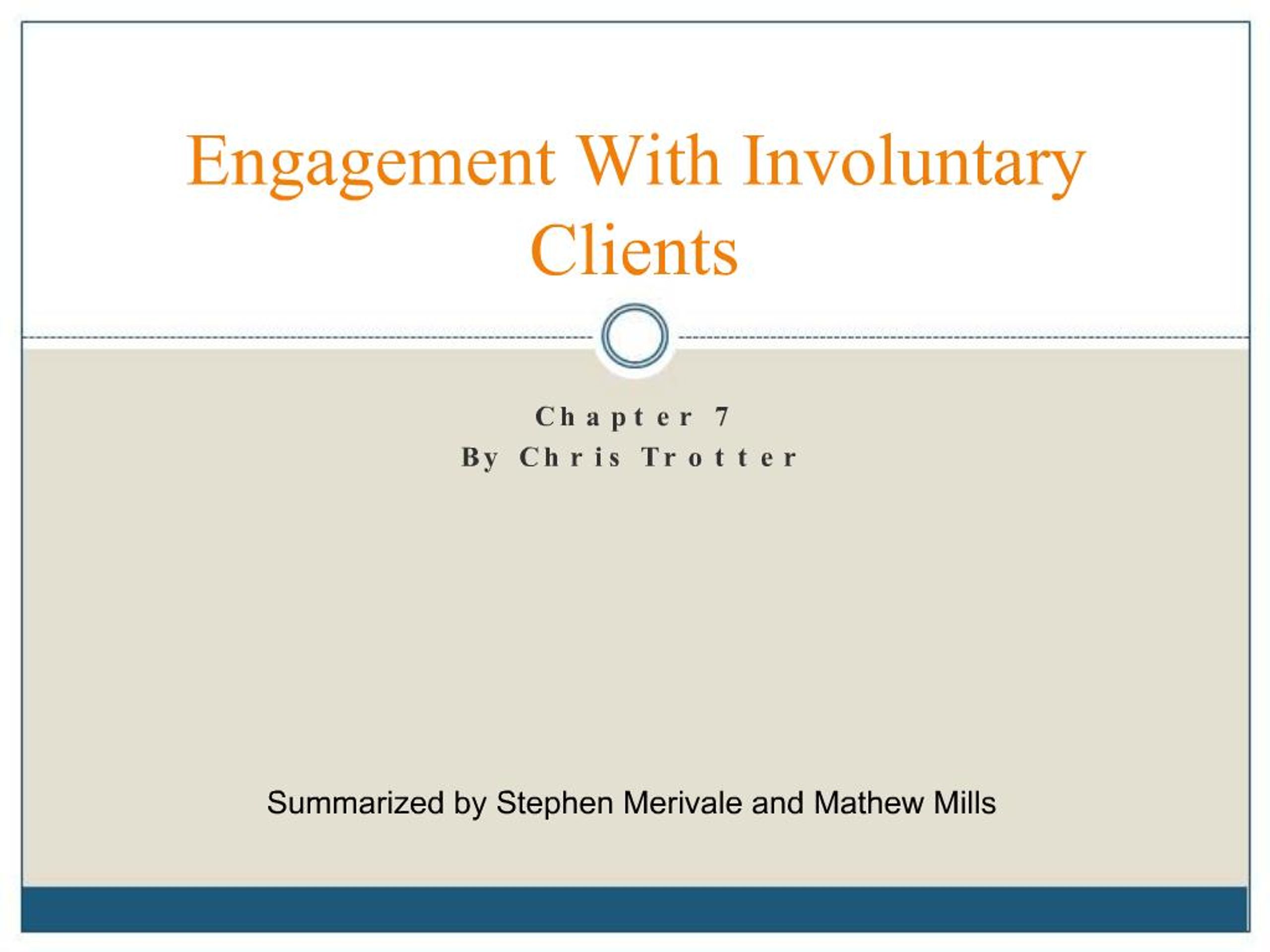 PPT - Engagement With Involuntary Clients PowerPoint Presentation, free ...