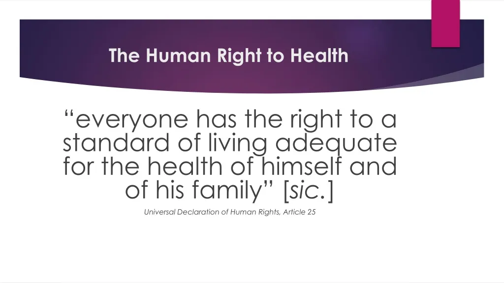 the human right to health