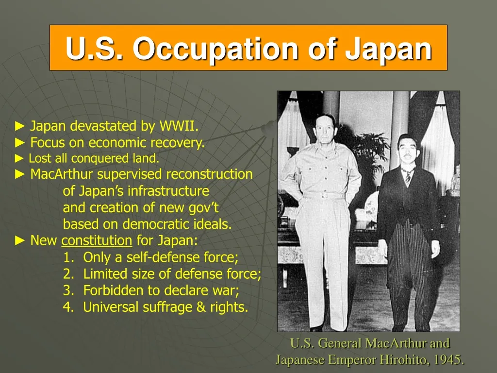 u s occupation of japan