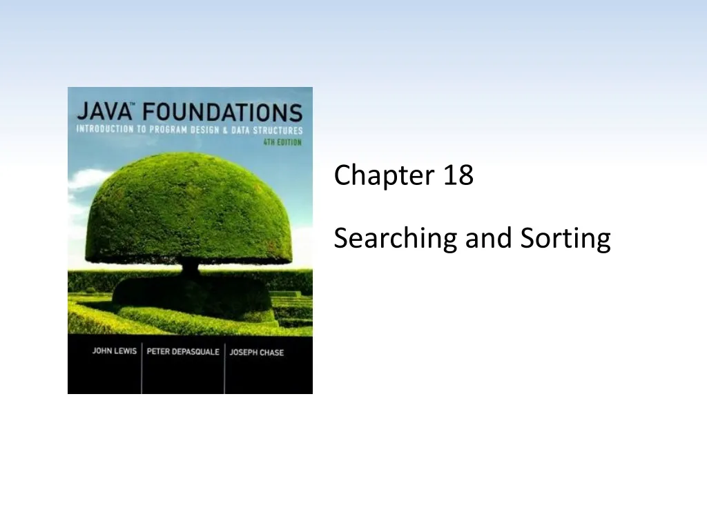 chapter 18 searching and sorting
