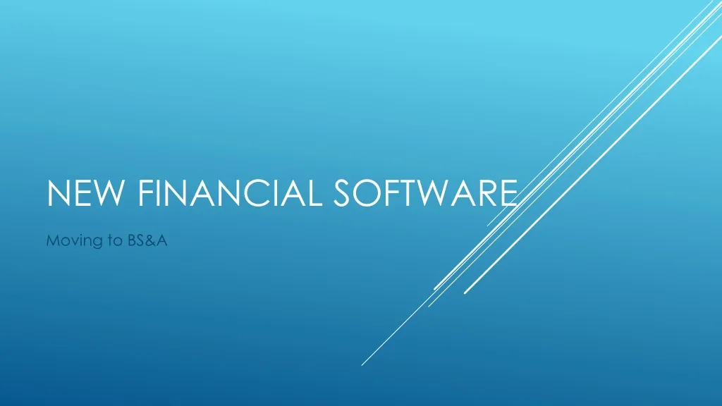 new financial software