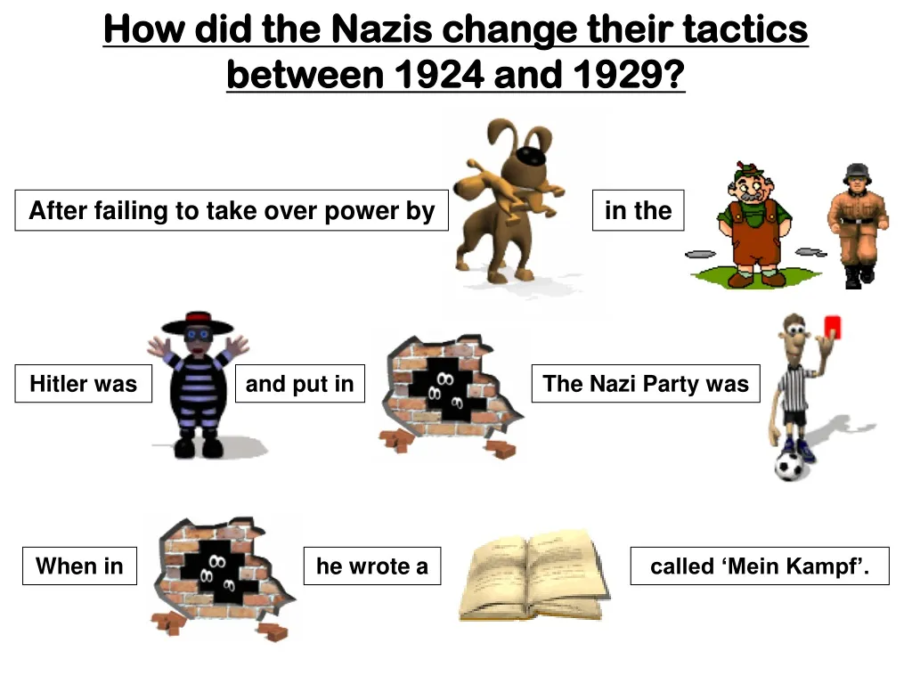 how did the nazis change their tactics between