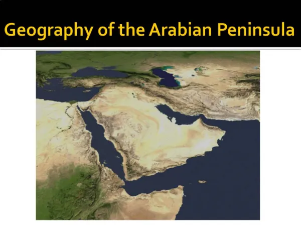 Geography of the Arabian Peninsula