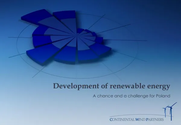 Development of renewable energy
