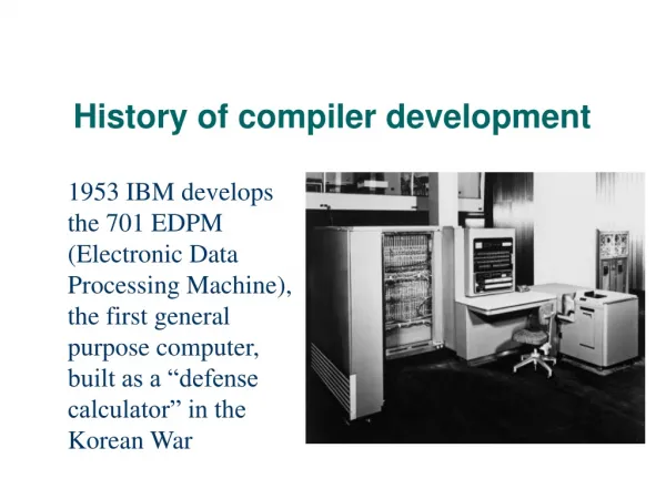 History of compiler development