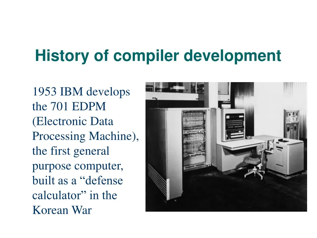 history of compiler development