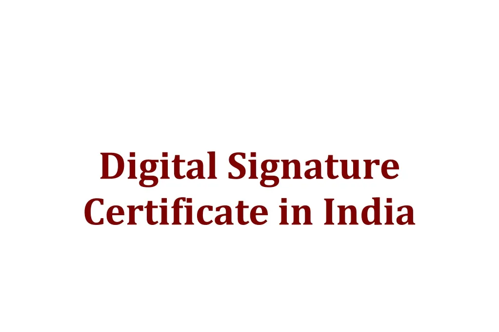 digital signature certificate in india