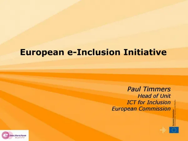 European e-Inclusion Initiative