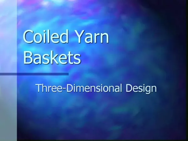 Coiled Yarn Baskets