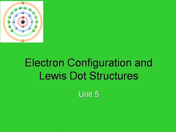 Electron Configuration and Lewis Dot Structures