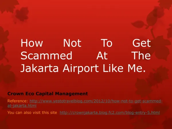 How Not To Get Scammed At The Jakarta Airport Like Me