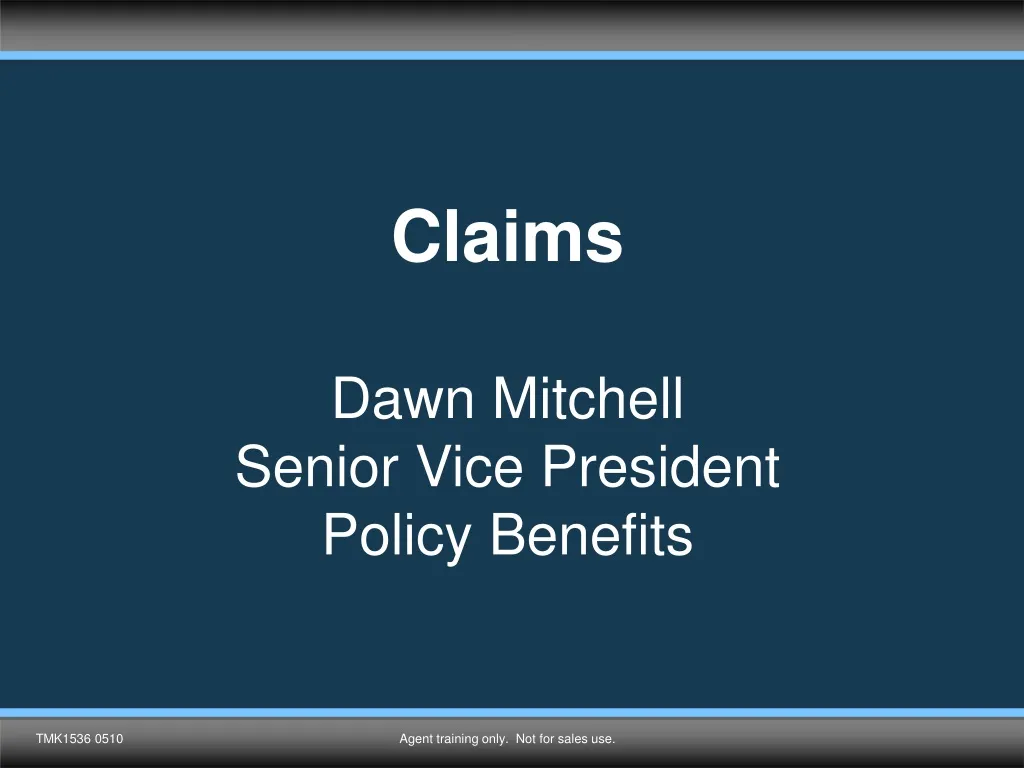 claims dawn mitchell senior vice president policy