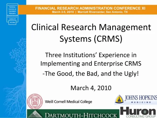 Clinical Research Management Systems CRMS