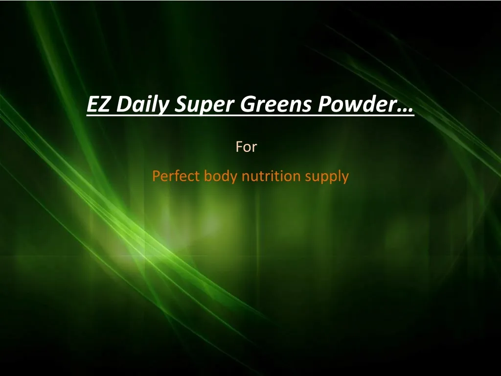 ez daily super greens powder