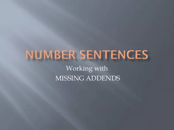 Number sentences