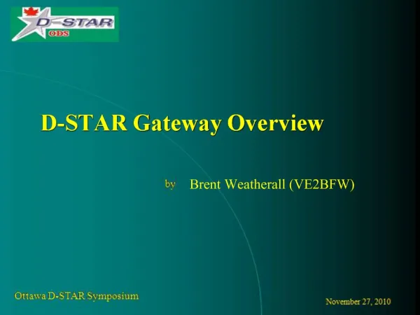 D-STAR Gateway Overview
