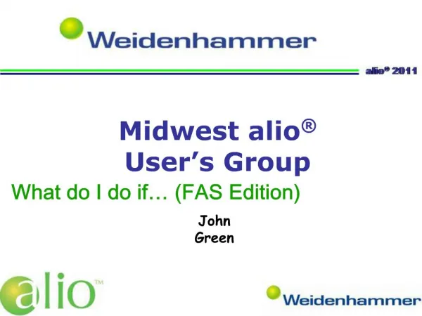 Midwest alio User s Group