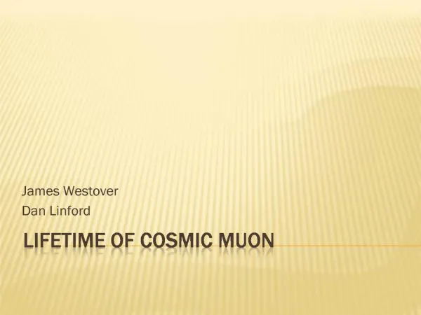Lifetime of Cosmic Muon