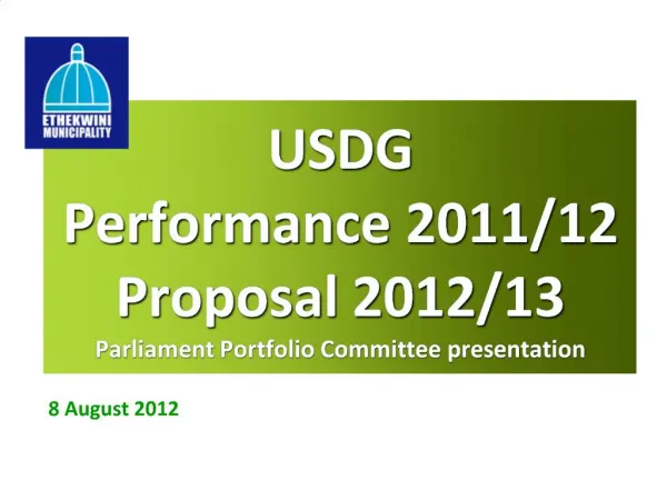 USDG Performance 2011