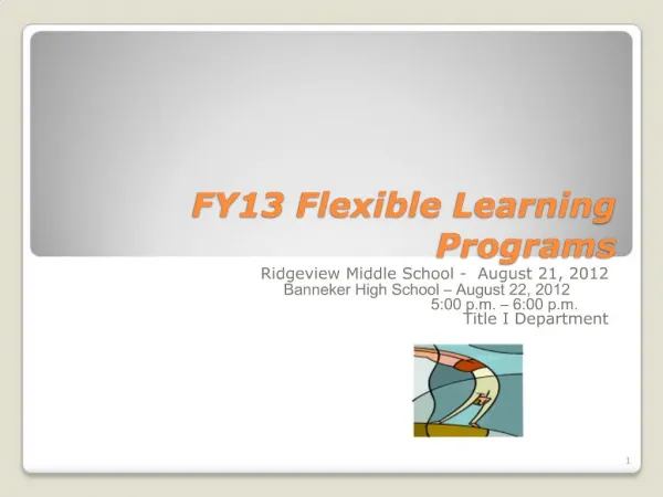 FY13 Flexible Learning Programs