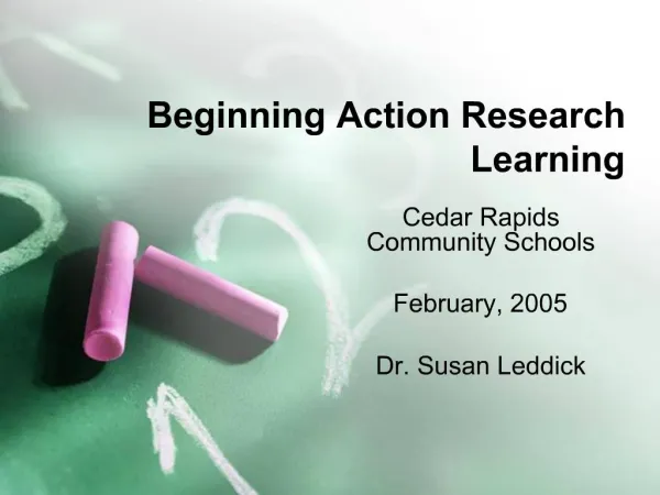Beginning Action Research Learning