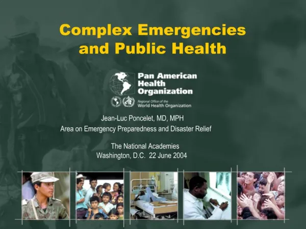 Complex Emergencies and Public Health