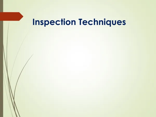 Inspection Techniques