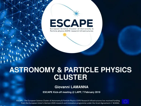 ASTRONOMY &amp; PARTICLE PHYSICS CLUSTER