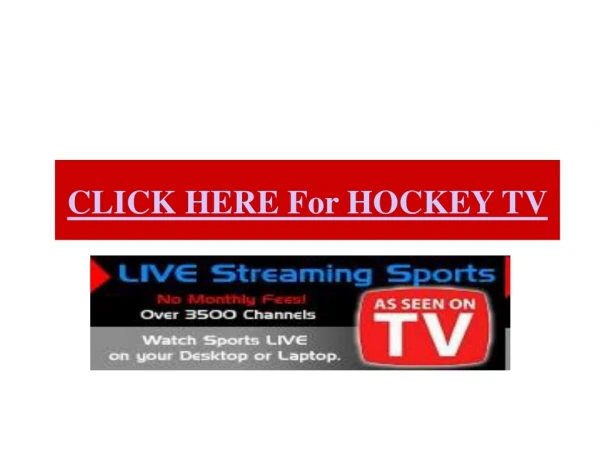 NBC TSN TV Detroit vs Chicago Live Streaming Free NHL 2011 R