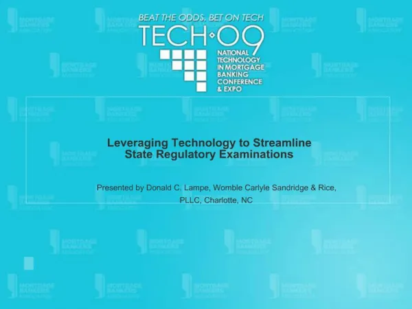 Leveraging Technology to Streamline State Regulatory Examinations