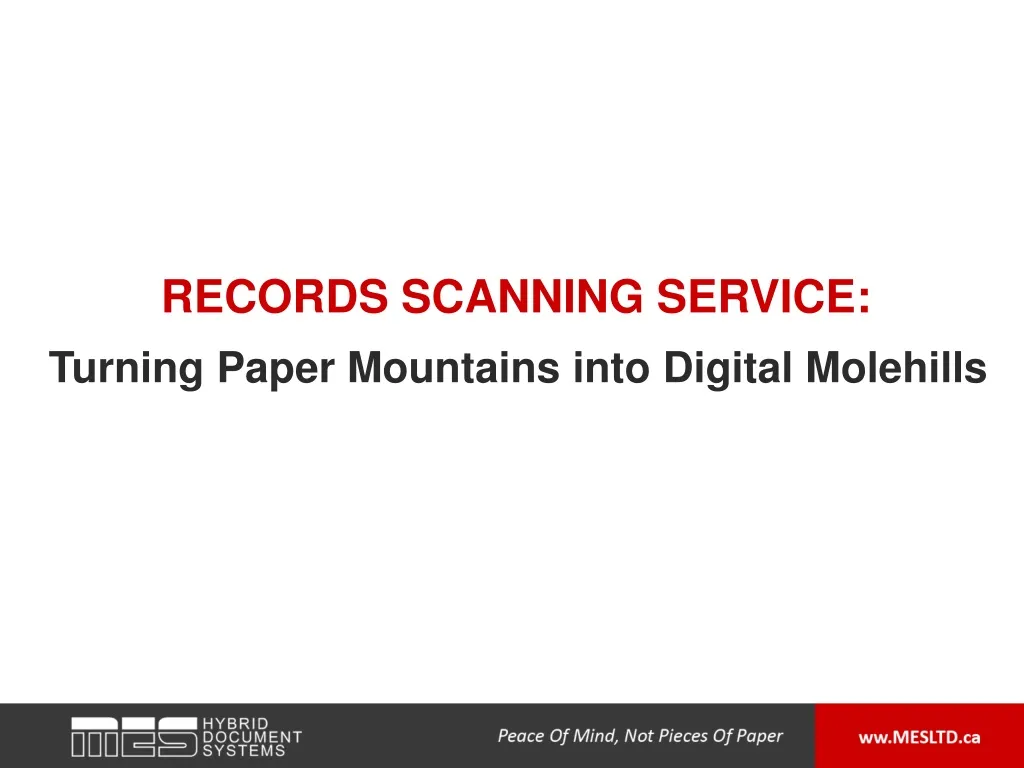 records scanning service