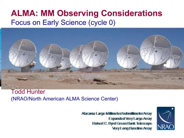 ALMA: MM Observing Considerations