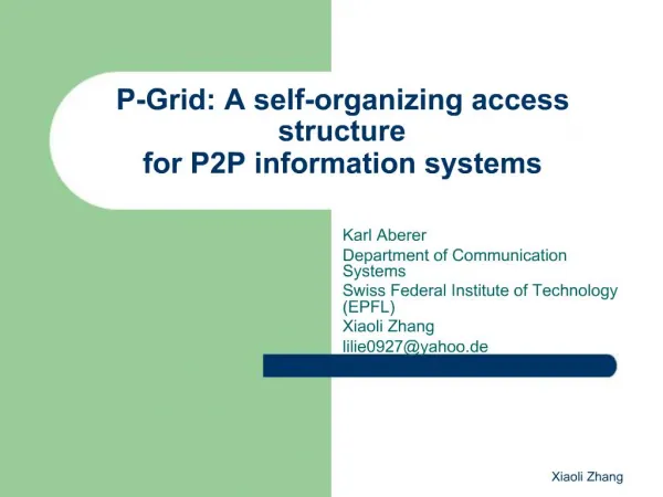 P-Grid: A self-organizing access structure for P2P information systems