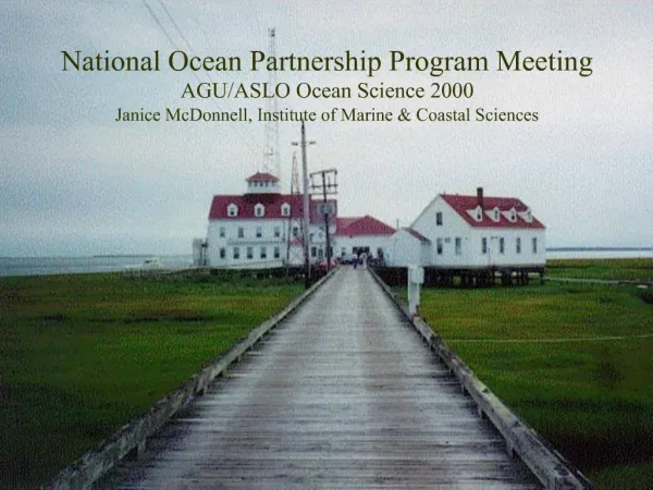 National Ocean Partnership Program Meeting AGU