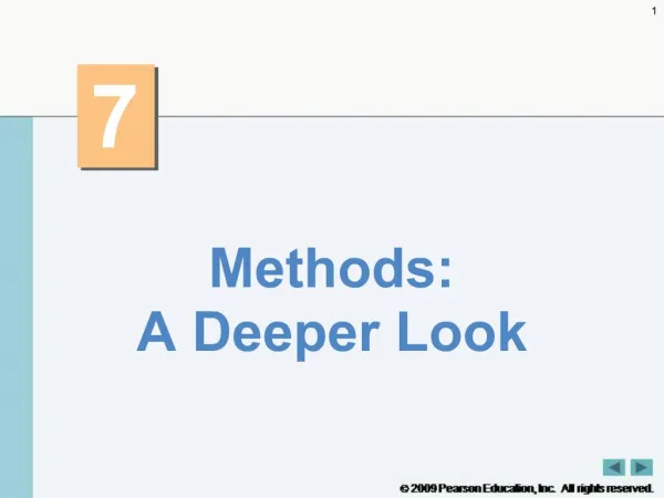 Methods: A Deeper Look
