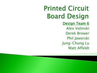 Printed Circuit Board Design - slide 1