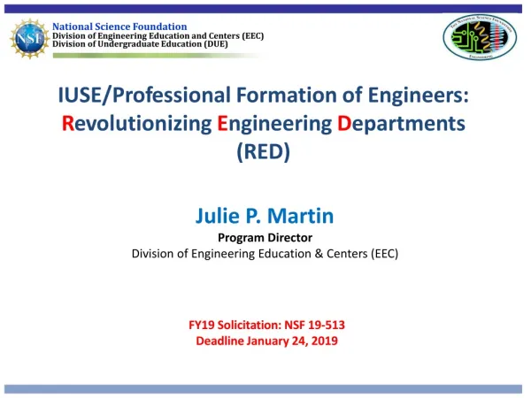 Julie P. Martin Program Director Division of Engineering Education &amp; Centers (EEC)