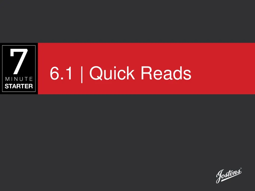 6 1 quick reads