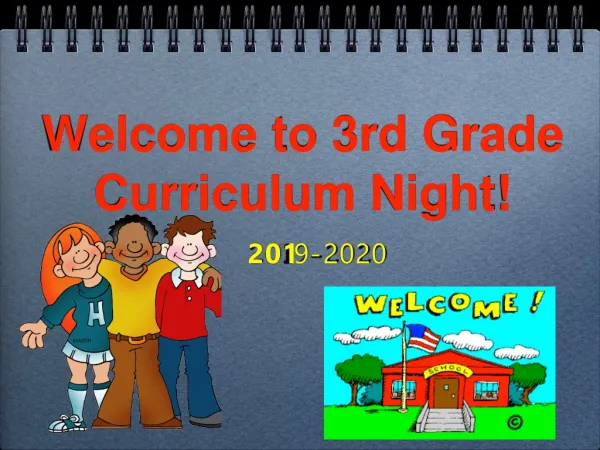 Welcome to 3rd Grade Curriculum Night!